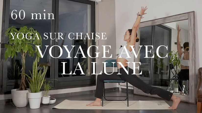 Yoga sur chaise, voyage avec la Lune